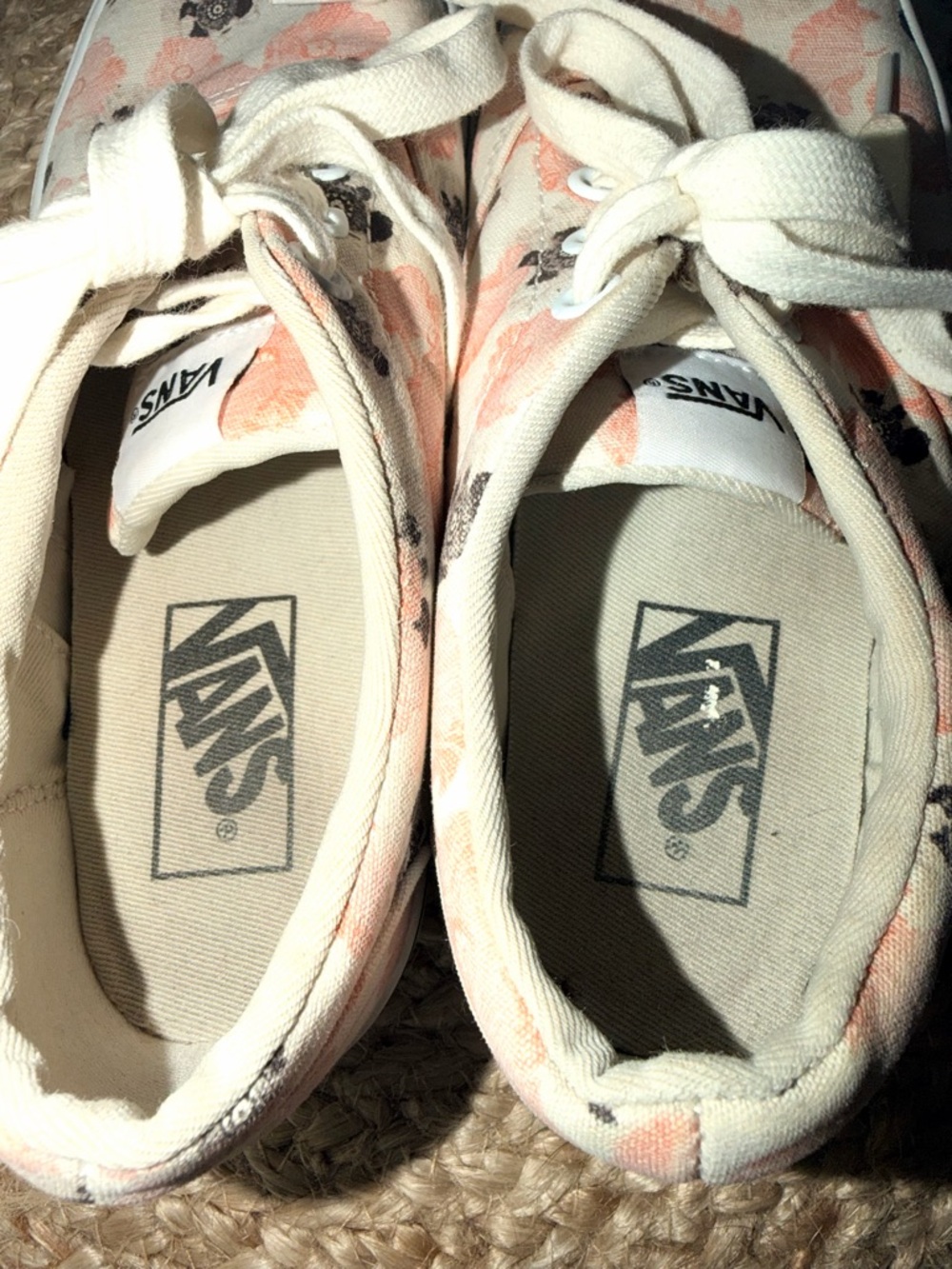 Vans Pink Floral Skate Shoes - Picture 6 of 8